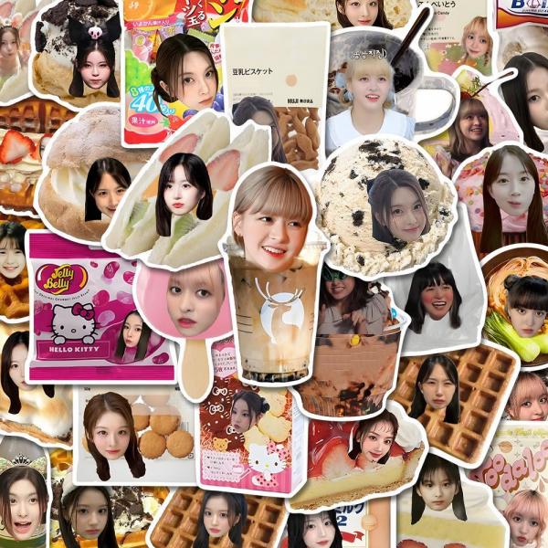 새로운 84장 고화질 한류 그룹 믹스nmixx 음식 스티커 박진표 진율 김지우 DIY 손수장 노트