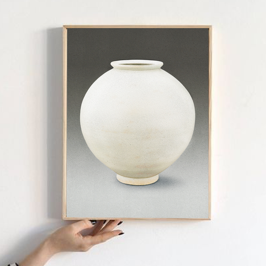 풍수그림액자 금전운 재물운 상승 최고의 달항아리그림 풍수지리 인테리어액자 A101