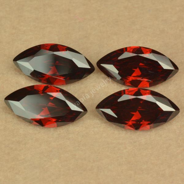Marquise 모양 큐빅 스톤 다크 가넷 루즈 합성 CZ 보석 쥬얼리 1 5x3-10x20mm 5A