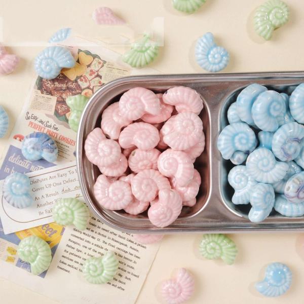 10개 가방 수제 공예 달팽이 껍질 구슬 세라믹 스페이서 루즈 프레시 DIY 액세서리