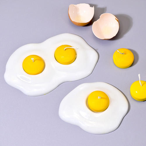 수란 계란 캔들 홀더 콘크리트 시멘트 석고 금형 DIY 이중 노른자 양초 실리콘 공예 미술 장식 수지