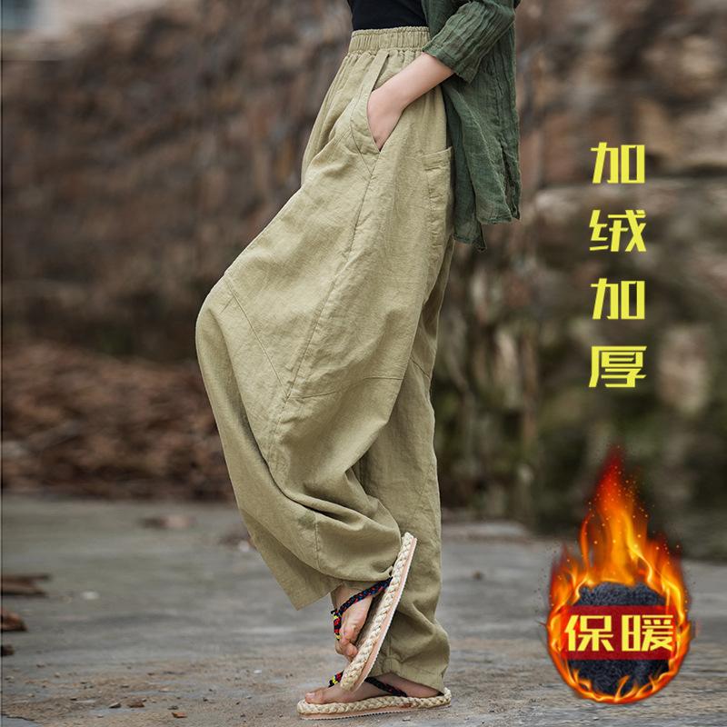 어른한복 천염염색옷 계량 여성 법복 승복 스님옷 올리브-겨울벨벳 S