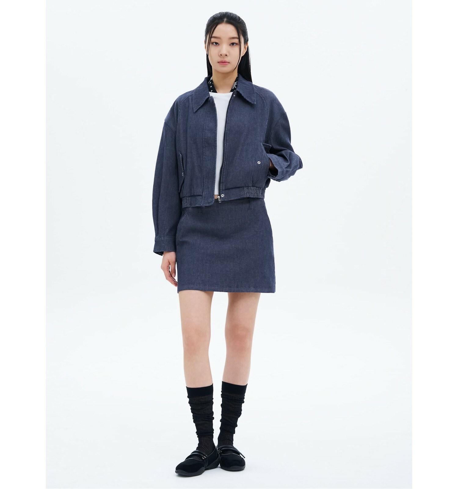 에잇세컨즈 데님 라이크 미니 스커트 355427LY1R
