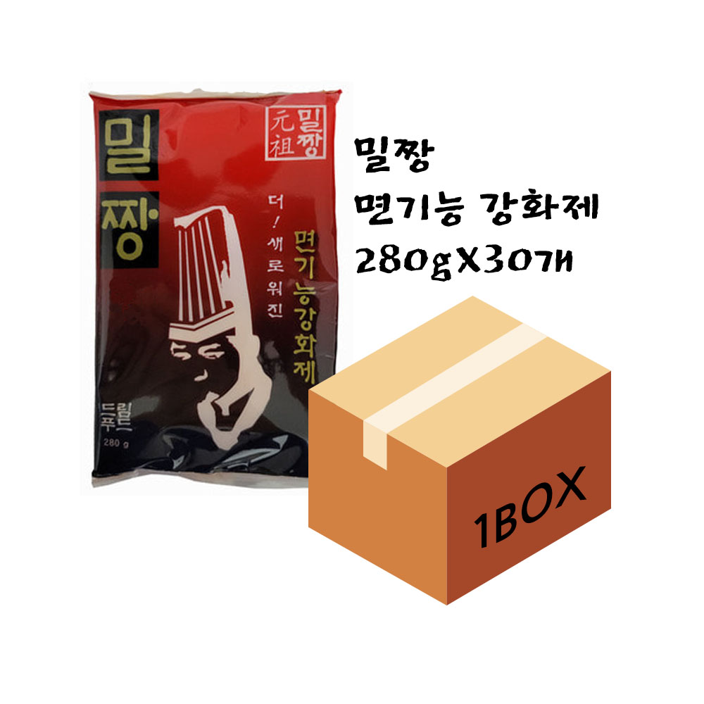 밀짱 면기능강화제 면파워 짜장면 밀면 냉면 칼국수반죽할때 280g 30봉 1박스 8 4kg