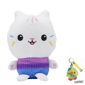 Soft Toys Gabbys Dollhouse And Goserda 열쇠 고리 케이크 새끼 고양이 병아리 22 cm