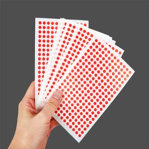 로뎀디자인 원형스티커 303-3 지름5MM 7매 종이스티커 흰색