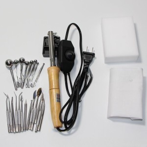 220V 천 패브릭 꽃 만들기 도구 세트 헤드 납땜 인두 메이커 Couteau De Poche Pliant
