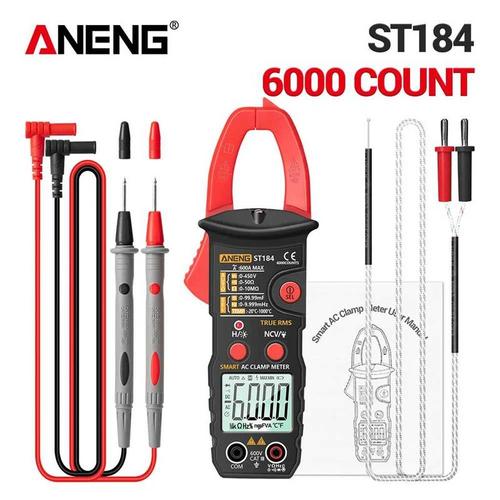 미터 전문 AC DC 측정기 커패시턴스 클램프 전압 전류 Hz 디지털 옴 True 멀티 180 카운트 RMS ST184 6000