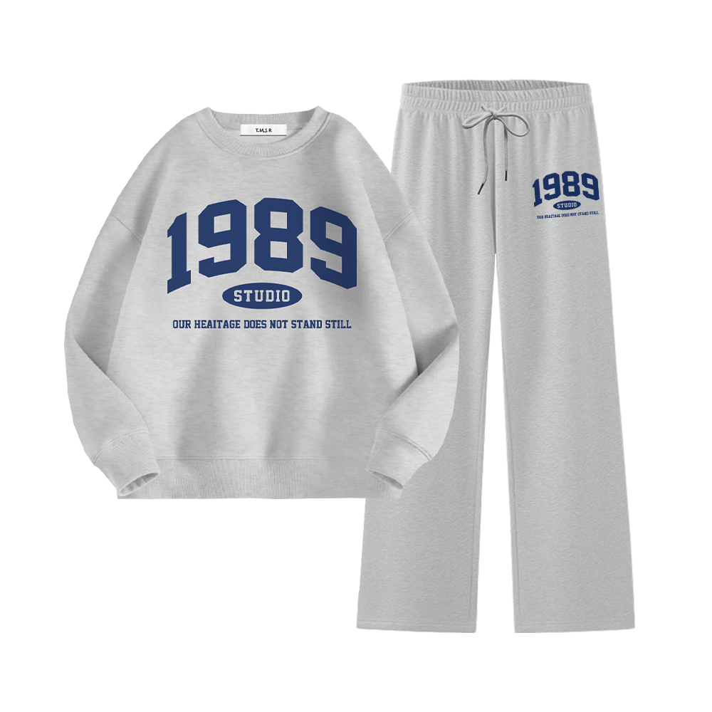 토르소 TST 1989스튜디오 스탠다드 맨투맨 일자팬츠 세트 화이트메란지