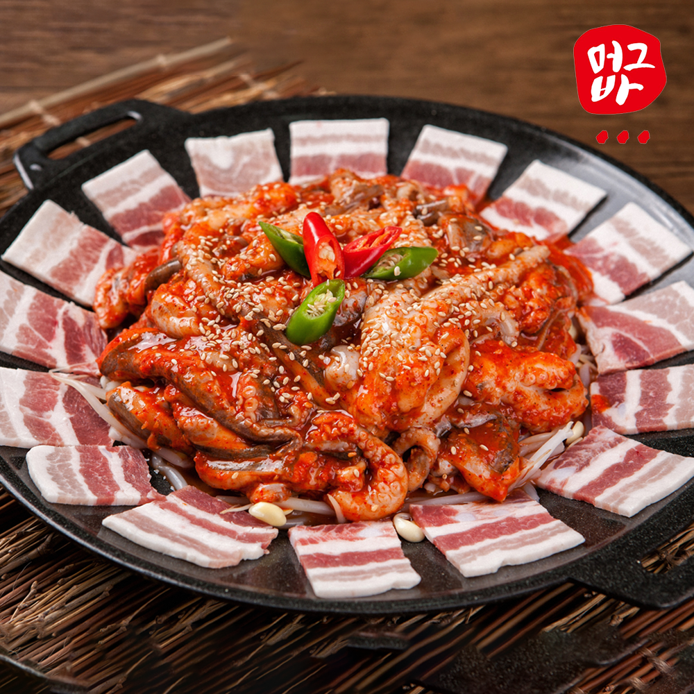 임꺽정푸드시스템 쭈삼불고기 직화 쭈꾸미 삼겹살 볶음 캠핑음식 간편요리 맛집
