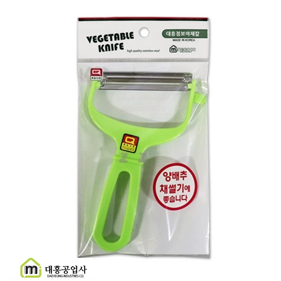 대흥 점보야채칼 감자칼 채칼 샐러드칼 색상랜덤 양배추채칼 슬라이서 주방용품 칼 가위 도마 필러 슬라이서 필러 감자칼 1개 Ea