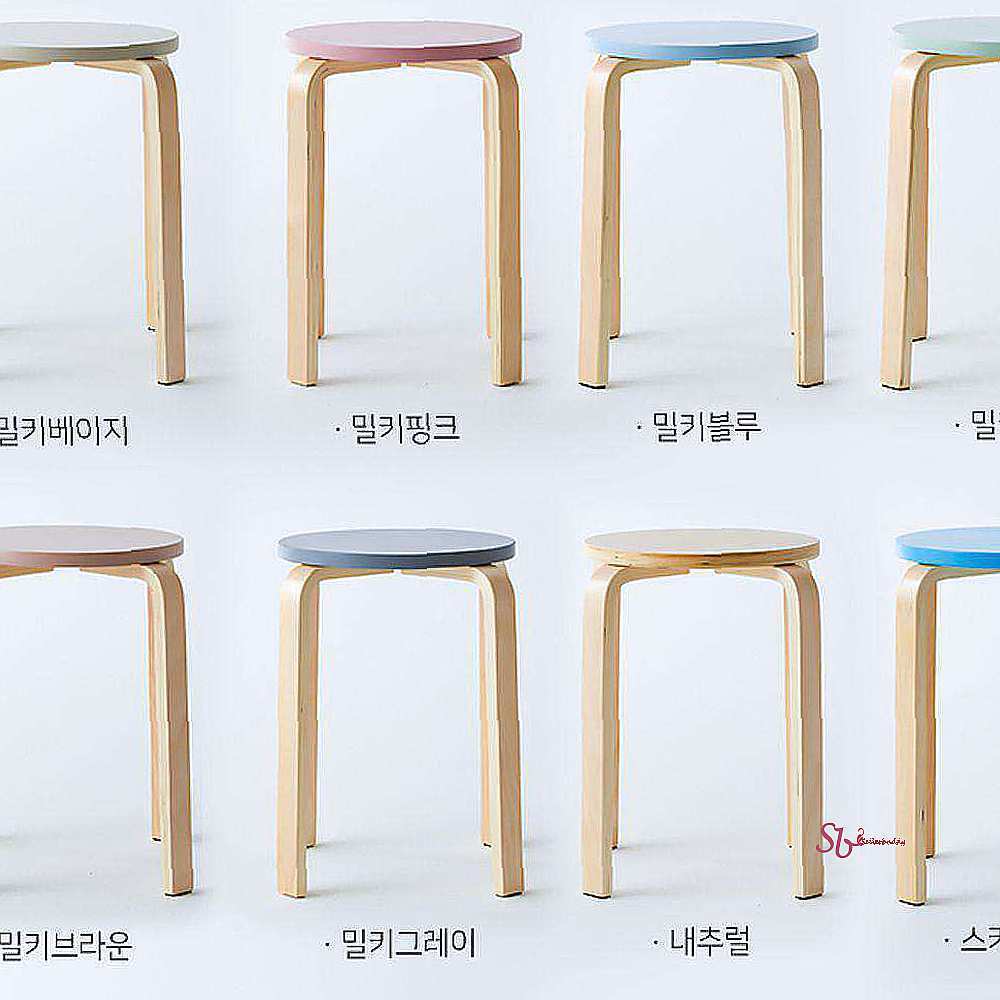 우드 원형 스툴 의자ghi409