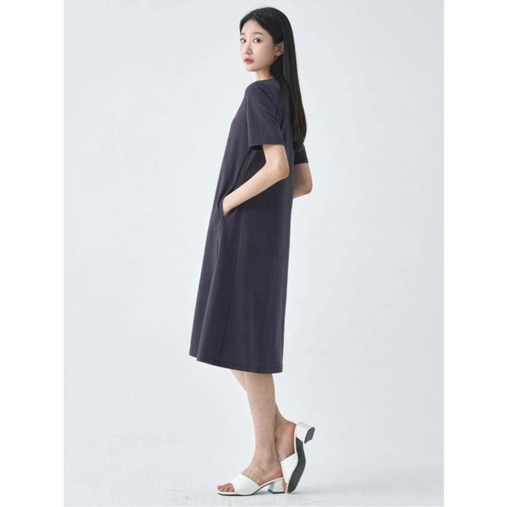 지센 지센 여성 에센셜 베이직 반팔 원피스 DG 886650 095 LSOPO471