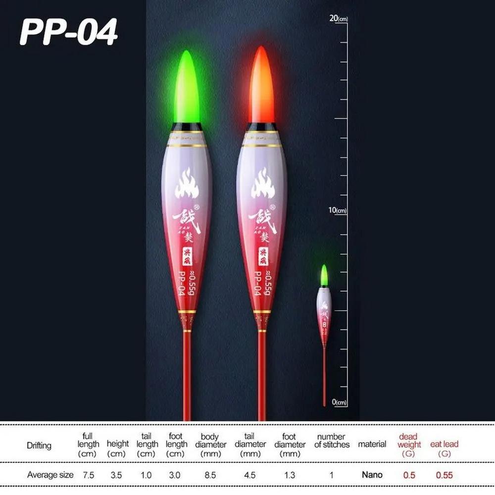 전자 녹색 바위 낚시 플로트 장비 야간 타이 1개 2 Green Light- PP-04
