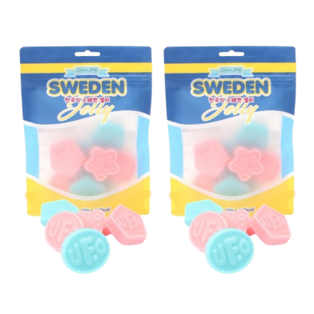 한국식 스웨덴 젤리 캔디 구미 SWEDEN 국산 간식 2개 100g