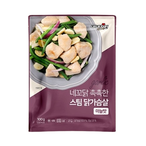 하담푸드 네네치킨 네꼬닭 촉촉한 스팀 닭가슴살 마늘맛 