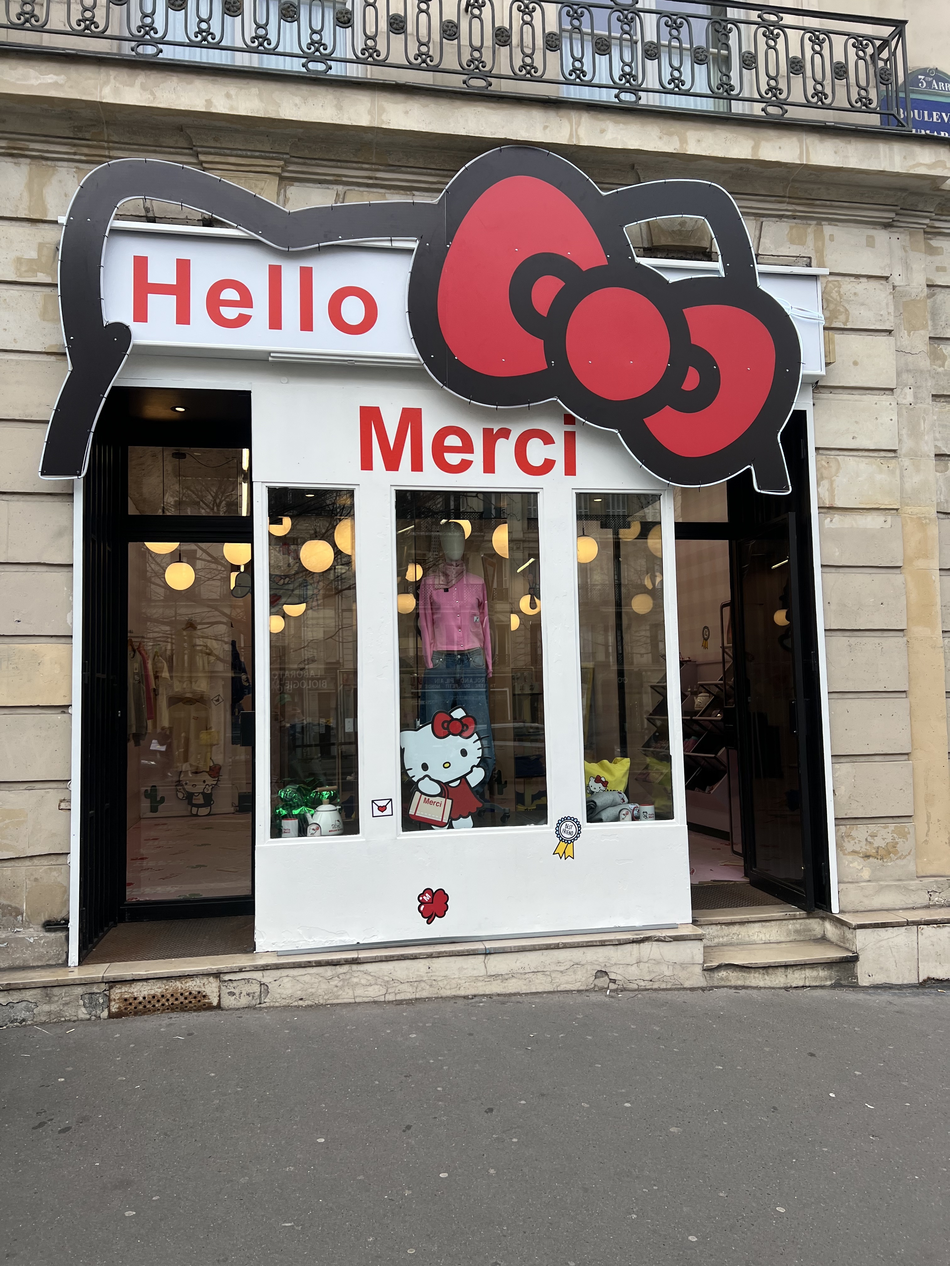 메르시 메르시 merci 메르시 프랑스 캔버스 에코백 헬로키티 라지사이즈 이염상품
