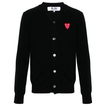 꼼데가르송 25 플레이 heart patch wool cardigan AXN076051 TP428567851 100310085