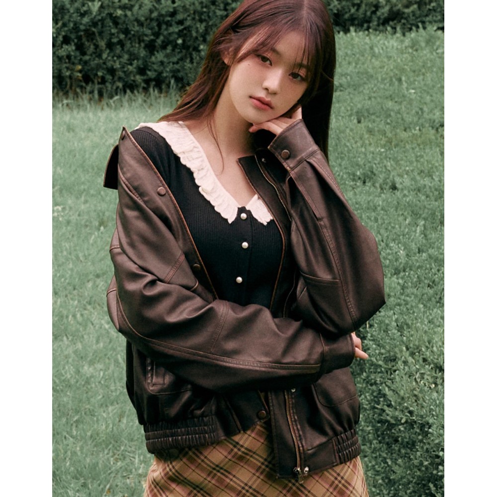 로라로라 VINTAGE LEATHER BLOUSON JACKET JP24501 475961