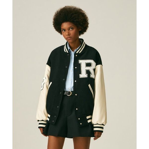 레이디볼륨 LADY VOLUME UNISEX 60105 WOOL VARSITY PADDED JACKET