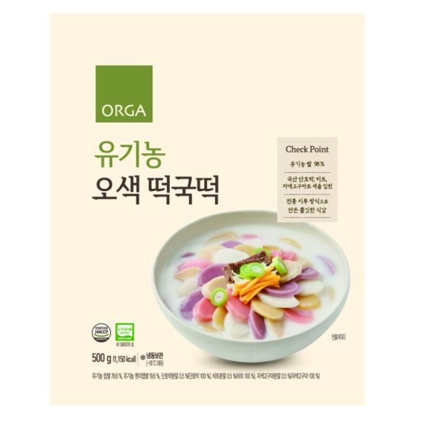 올가 올가 유기농 오색 떡국떡 분식집 가래떡 편의점 간식 500g