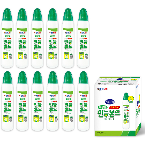 종이나라 종이나라 종이나라 강력접착 목공풀 만능본드 40g 12개입 단품 12개