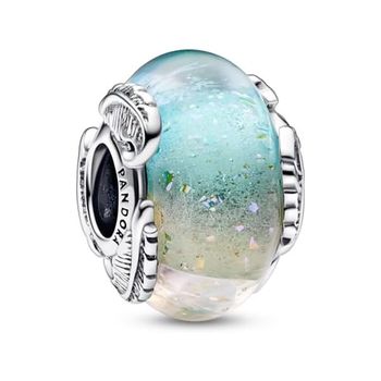 판도라 판도라 참 Multi Colour Murano Glass 커브드 Feather in 스터링 and Multiple Col