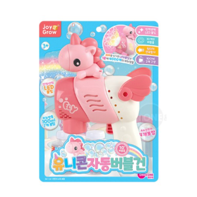 원앤원 원앤원 LED 10버블홀 유니콘 자동 버블건 버블용액 x 2p 세트 PING 6개