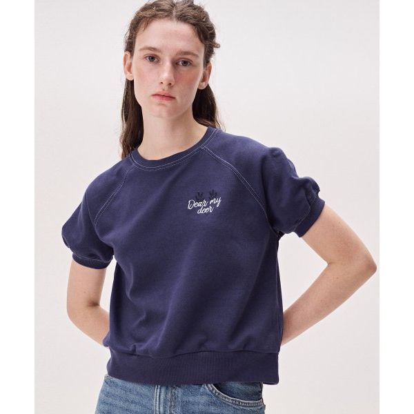 디어마이디어 DEARMYDEER 23 Logo cropped sweatshirt