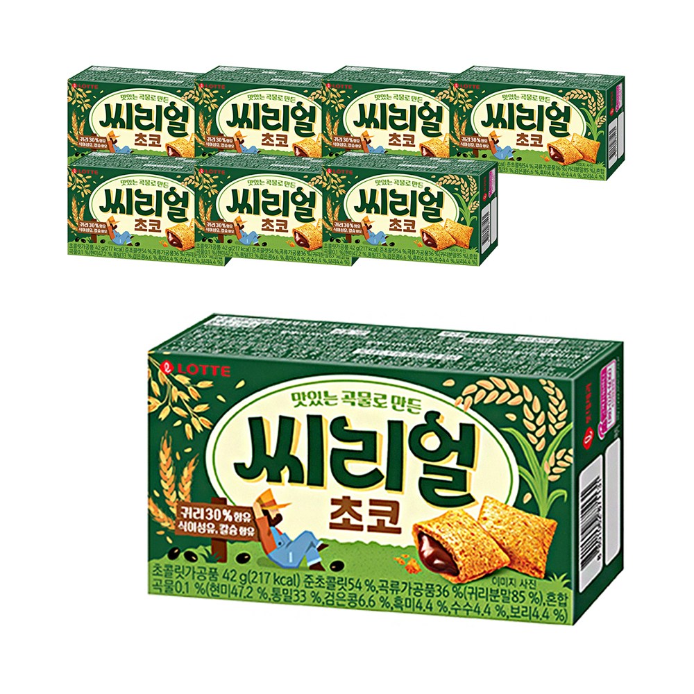 롯데웰푸드 씨리얼초코 42gx8개 42g 8개