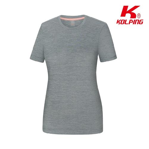 콜핑 콜핑 여름 여성 멜란지 냉감 소재 라운드 티셔츠
