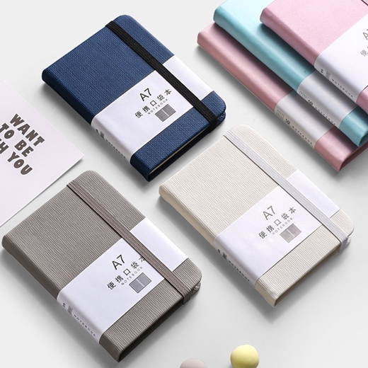 UNKNOWN UNKNOWN A7 A6 Mini 포터블 포켓 Notes Journal Diary Book 트레블 Notebook Student 스테이션ery 4 Colors A6