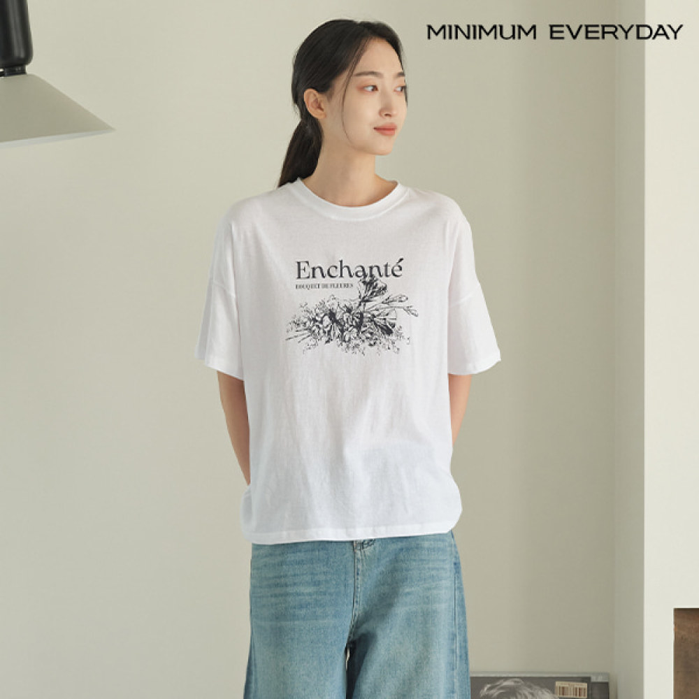 미니멈 미니멈에브리데이 데일리 라운드넥 프린팅 반팔 티셔츠 EB2LW001D