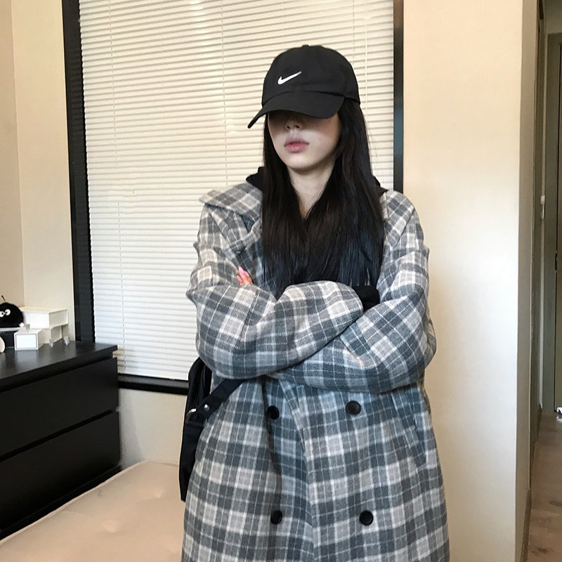 코트 wang maiden M 격자