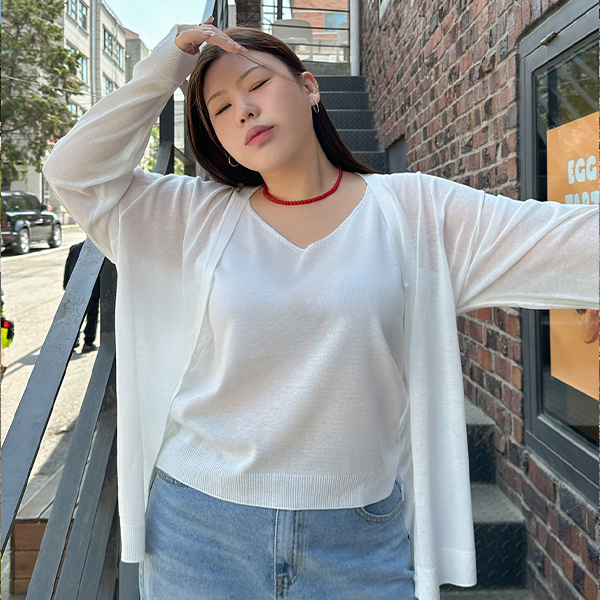이블렛 by 제이스타일 이블렛 더셀디 베이직 니트 가디건 제이스타일