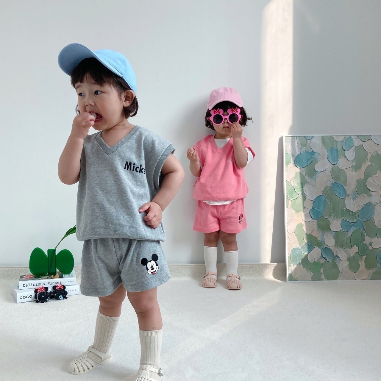상상아동복 봄신상 유아 아동 디즈니친구들 상하세트 S 미키