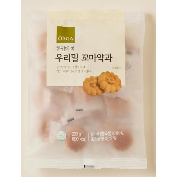 올가 올가홀푸드 한입에 쏙 우리밀 꼬마약과 200g 4개