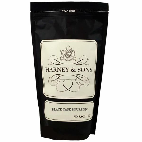 Harney and Sons 핫 시나몬 스파이스 50개의 봉지 홍차 조각 정향 버번 바닐라 캐러멜 1개 50개