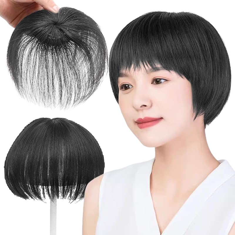 GFun 부분가발 헤어피스 정수리 여성용 가르마가 달린 앞머리 흰머리가림 가발 톱위그 톱 피스 얇은 모발