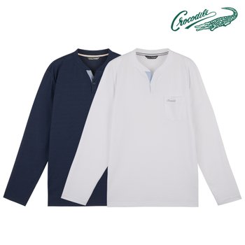크로커다일 변형 헨리넥 라운드 티셔츠 CDAA8TS1436