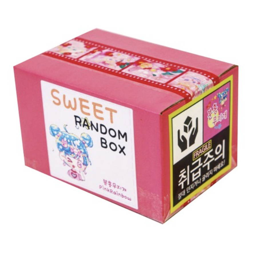 분홍 무지개 인스 300p 떡메모지 300p 랩핑지 60p 인스 봉투 5p 기프트 세트 랜덤 2세트