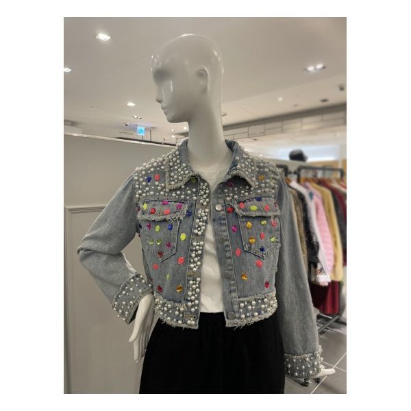 르니앤맥코이 르니앤맥코이 진주 보석 장식 데님 자켓 ML10JK411HJY369612