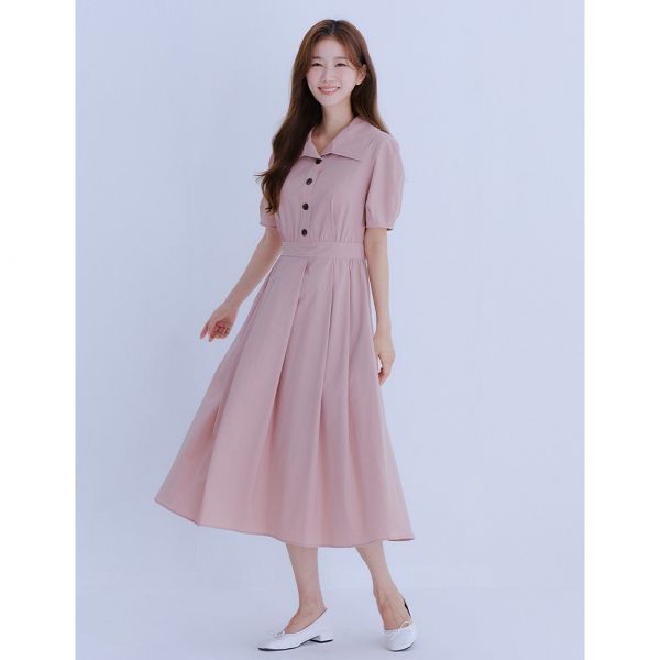 로엠 로엠 빅카라 롱 원피스 RMOWE38R11653174