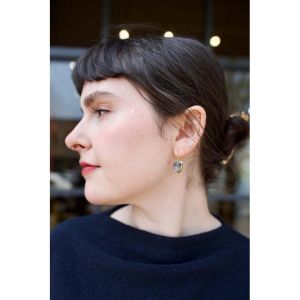 Other B Ananda Khalsa Jewelry 이어링 아난다 칼사 로즈컷 라브라도라이트 육각형 드롭