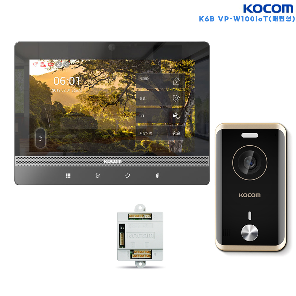 코콤 코콤 코콤 경남 팔판2단지 부영그린타운 교체 비디오폰 K6B oT 매립형 VP-W100I