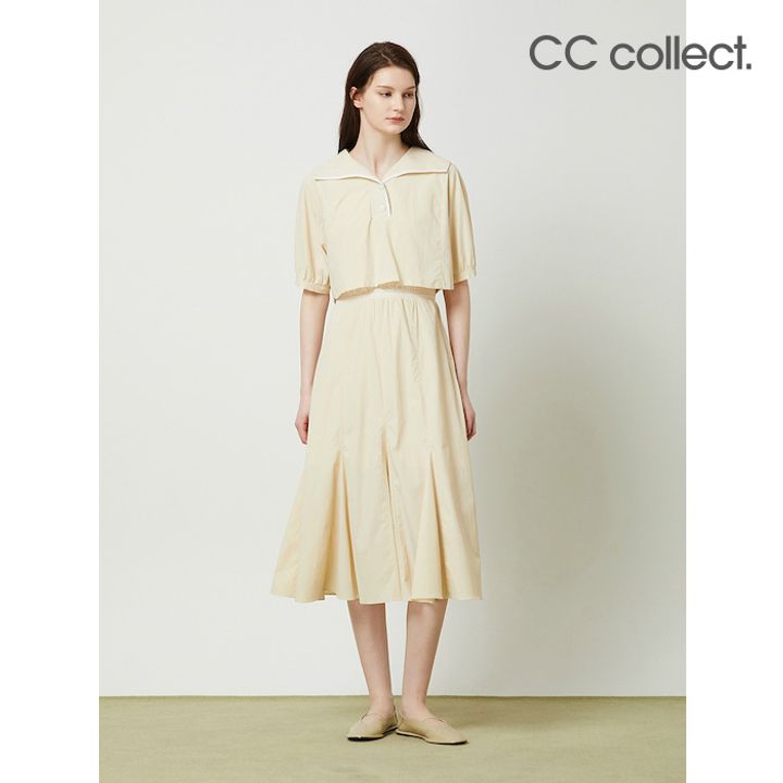 씨씨콜렉트 CC콜렉트 C-Exclusive 니트블록 레이어드 원피스 BE 66 BE1 C242PSE137 421766