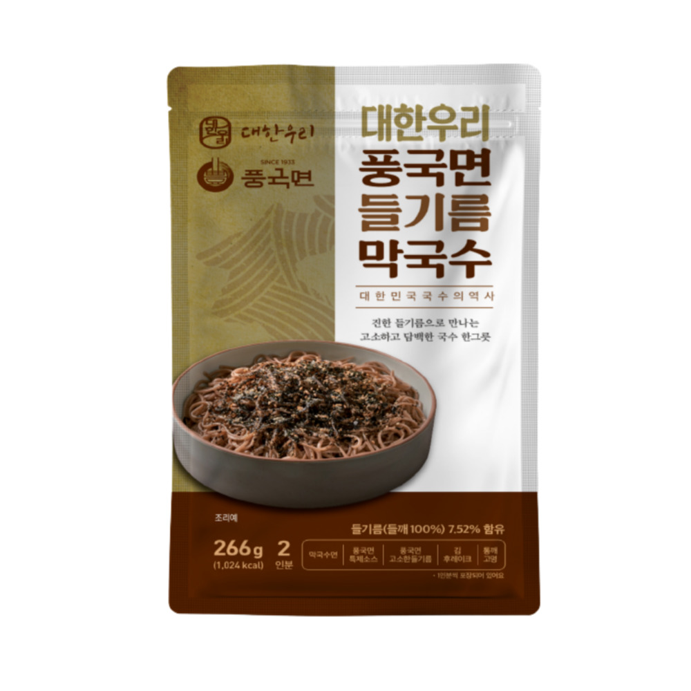 CJ제일제당 대한우리 풍국면 들기름 막국수 266g 2인분 2개