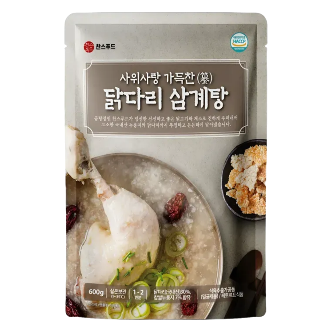 찬스푸드 사위사랑 가득찬 닭다리 삼계탕 600g 1개