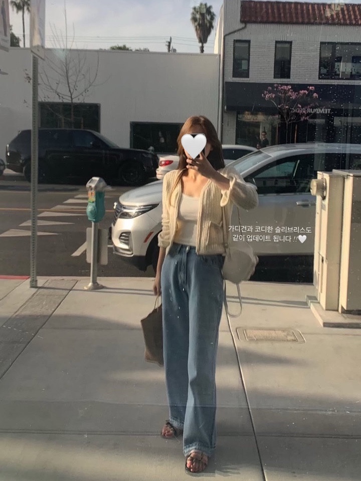 리에뜨 먼트 데님 연청 일자 팬츠
