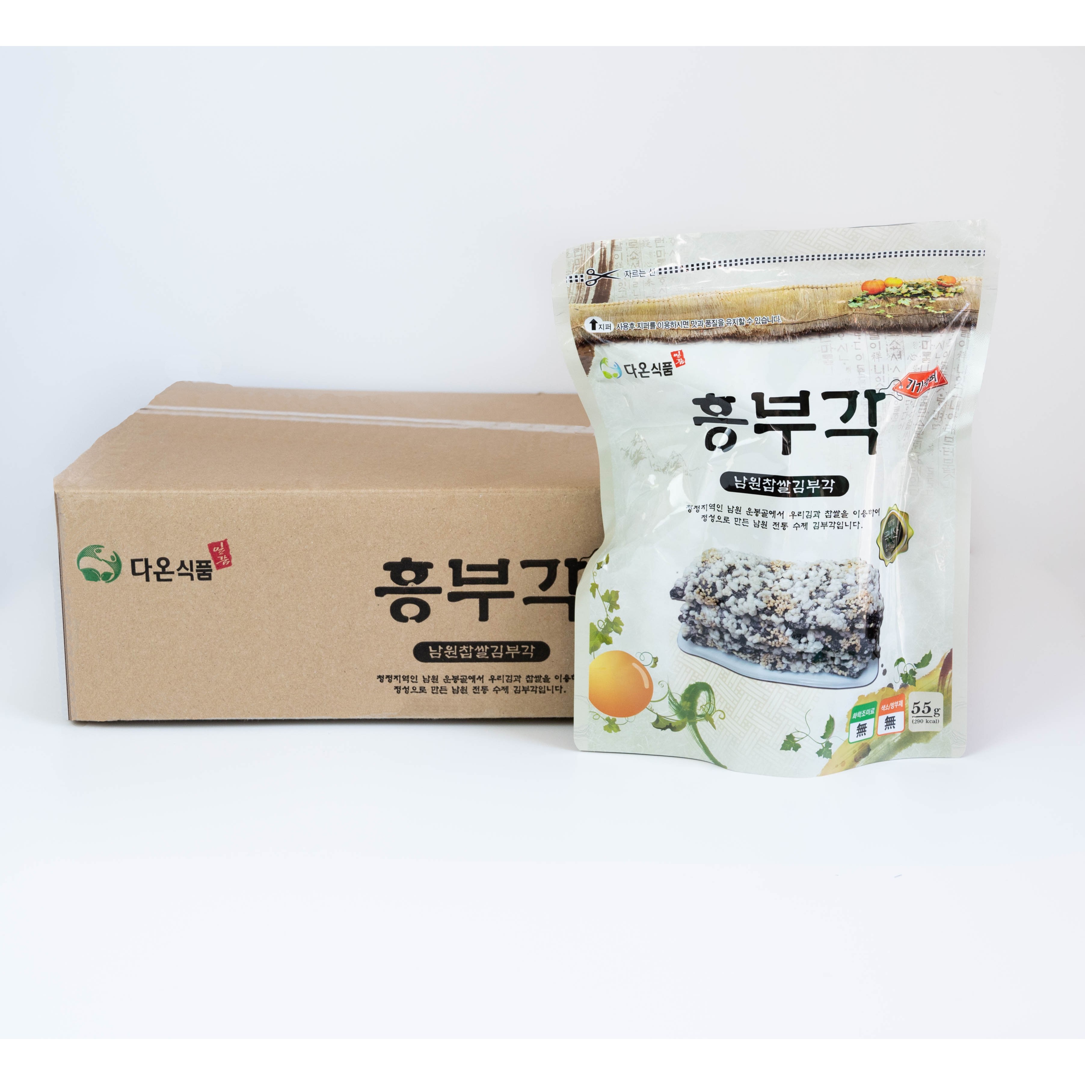 흥부각 김부각 가정용 흥부각기가막혀 남원찹쌀수제김부각 명절선물 밥반찬 술안주 맥주안주 추석선물세트 아이들간식 비건간식 마른안주 55g... 